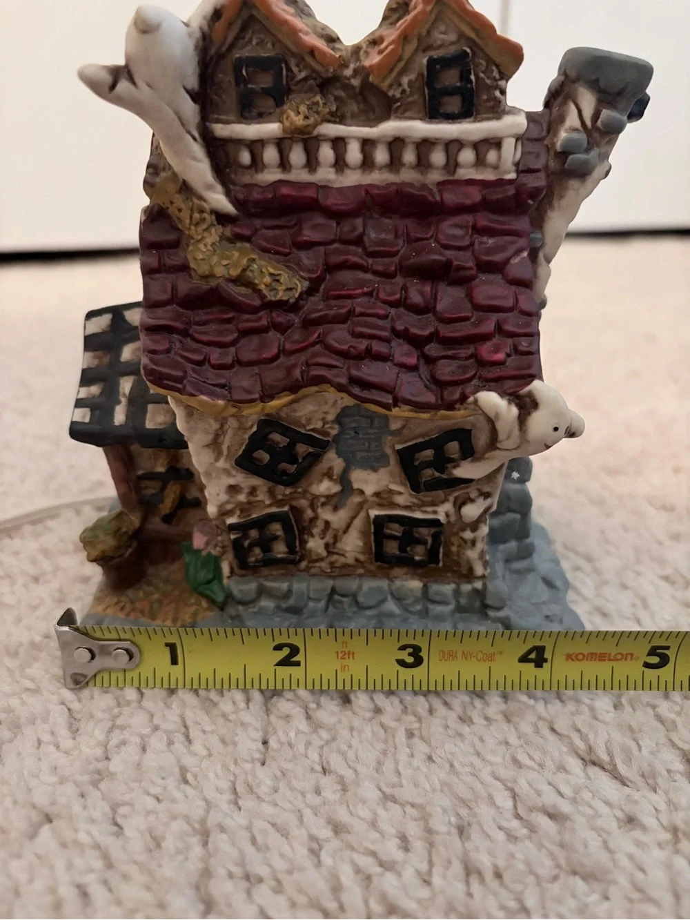 VTG Spooky Hollow‎ Halloween Lighted Village House Porcelain Nursery CIB